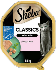 SHEBA Classics hrana umeda pentru pisici, pate cu somon 22 x 85 g