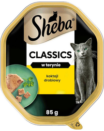 SHEBA Classics hrana umeda pentru pisici, cocktail de pasare 22 x 85 gr