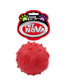 PET NOVA DOG LIFE STYLE Minge arici pentru caini, aroma de menta, rosu, 6,5cm