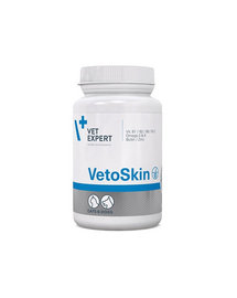 VETEXPERT VetoSkin 60 capsule supliment piele si blana caini si pisici