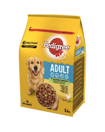 PEDIGREE  Adult 3x2,6 kg hrana uscata completa pentru caini adulti, cu pui si legume