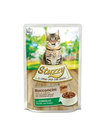 STUZZY Bocconcini Jelly Chunks with Rabbit 85g iepure in aspic pentru pisici adulte