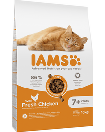 IAMS for Vitality pentru pisici în vârstă, cu pui 10 kg