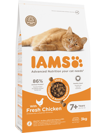 IAMS For Vitality pentru pisici vârstnice, cu pui 3 kg