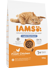 IAMS for Vitality Hrana uscata pentru pisici sterilizate, cu pui 10 kg