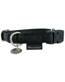 ZOLUX Zgardă control Mac din piele 25 mm negru
