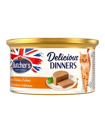 BUTCHER'S Classic Delicious Dinners mousse cu curcan 85 g