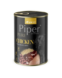 PIPER Pure pui cu orez brun 400g hrana umeda caine