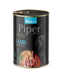 PIPER Pure miel cu spanac 400g hrana umeda pentru caini