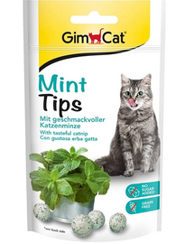 GIMCAT Tasty Tabs MintTips 40 g Recompense cu iarbamatei, pentru pisici