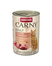 ANIMONDA Carny Adult pui, inimi de curcan și rață 400 gr