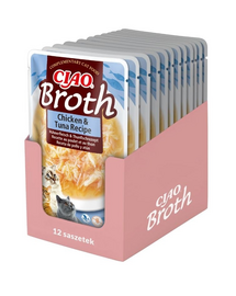 INABA CIAO Broth Supa pui si ton pentru pisici 12x40g