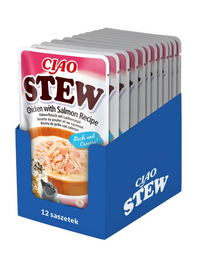 INABA CIAO Stew hrana cu pui si somon 12x40g pentru pisici