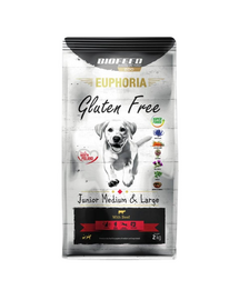 BIOFEED EUPHORIA Gluten Free Hrana fara gluten pentru caini de talie medie si mare, cu vita 12 kg