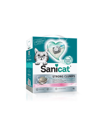 SANICAT Strong Clumps nisip litiera pisici, din bentonita, alb 10 L