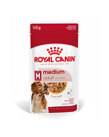 Royal Canin Medium Adult 10x140 g hrana umeda in sos pentru caini adulti din rase de talie medie