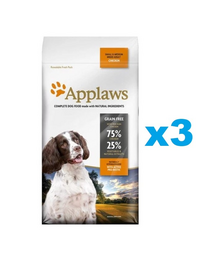 APPLAWS Adult Dog Small Medium Chicken 6 kg (3x2 kg) Mancare uscata caini talie mica si medie, cu pui