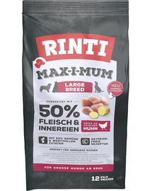 RINTI MAX-I-MUM Large Breed Chicken hrana caini rase mari, cu pui 12kg