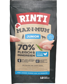 RINTI MAX-I-MUM Junior Chicken hrana uscata caini juniori, cu pui 12 kg