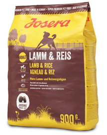 JOSERA Lamb & Rice hrana uscata caini adulti, miel si orez 900g