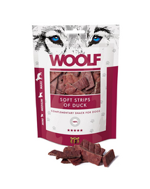 WOOLF Soft Strips Of Duck 100g recompense moi cu rata, pentru caini