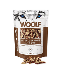 WOOLF Rabbit And Cod Triangle 100g triunghi cu iepure si cod, pentru caini