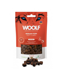 WOOLF Soft Cubes Iberian Pork Monoprotein 100g cuburi moi de porc pentru caini