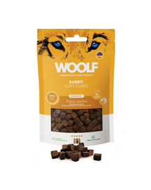 WOOLF Soft Cubes Rabbit Monoprotein 100g cubulete moi de iepure, pentru caini