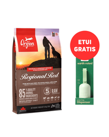 ORIJEN Regional Red 11,4 kg + EARTH RATED Etui + saci 15 buc GRATIS