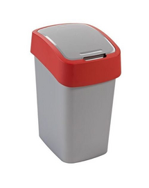 CURVER Cos de gunoi "FLIP BIN" 25 L argintiu/rosu