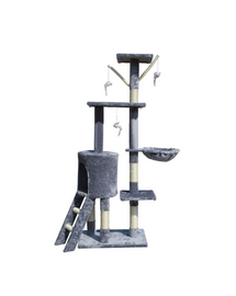 KATIDO Scratching post loc joaca pisici 138 cm gri-albastru