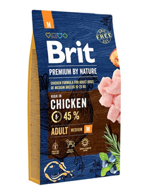 BRIT Premium By Nature Adult Medium M Hrana uscata pentru caini adulti de talie medie, cu pui 8 kg