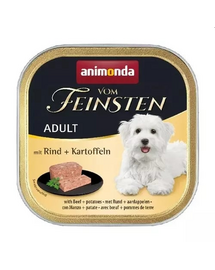 ANIMONDA Vom Feinsten Menue Hrana umeda cu vita si cartofi pentru caini adulti 150 gr