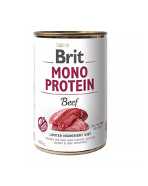 BRIT Mono Protein Beef 400 g Hrana umeda caini, cu vita