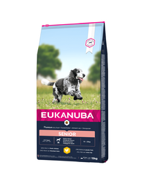 EUKANUBA Caring Senior Medium Breed hrana uscata caini seniori talie medie, bogat in pui 15kg