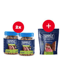 SIMPLY FROM NATURE Smart Bites recompensa cu gasca 2 x 130 g + snack GRATIS