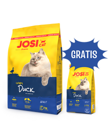 JOSERA Crispy Duck 10 kg cu rata pentru pisici adulte + 1,9 kg GRATIS