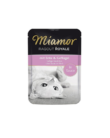 MIAMOR Ragout Royale rata cu pui in sos, plic hrana pisica 100 g