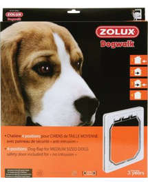ZOLUX Ușițe 4-poziții pentru câini de talie medie - alb