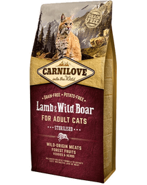 CARNILOVE Cat Grain Free Lamb&Wild Boar Adult Sterilised 2 kg