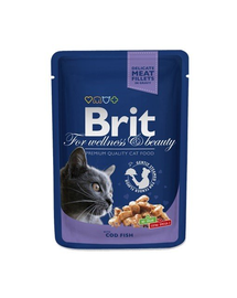 BRIT Premium Cat Adult pește cod 100 g