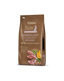 FITMIN Dog Purity Grain free Hrana uscata caini senori/tendinta de ingrasare, cu miel 12 kg
