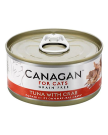 CANAGAN Cat ton si crab 75 g hrana pentru pisica