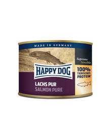 HAPPY DOG Salmon Pure hrana umeda caini adulti, cu somon 190 gr