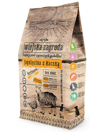 WIEJSKA ZAGRODA Hrană uscată pentru câini de talie mică/mijlocie, miel și rață 2 kg