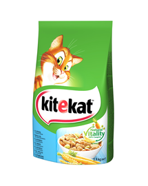 KITEKAT Hrana uscata pentru pisici, cu peste si legume, 1,8 kg x 6 buc.