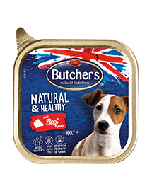 BUTCHER'S Natural&Healthy Dog pate cu vită 150 gr
