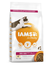 IAMS For Vitality pentru pisici vârstnice, cu pui 3 kg