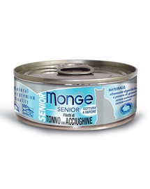 MONGE Cat Senior hrană umedă pentru pisici senioare, cu ton și anșoa 80g