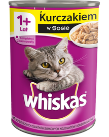 WHISKAS Hrană umedă pentru pisici pui în sos 400 g